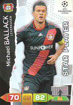 Michael Ballack Bayer 04 Leverkusen 2011/12 Panini Adrenalyn XL CL Star Player #51